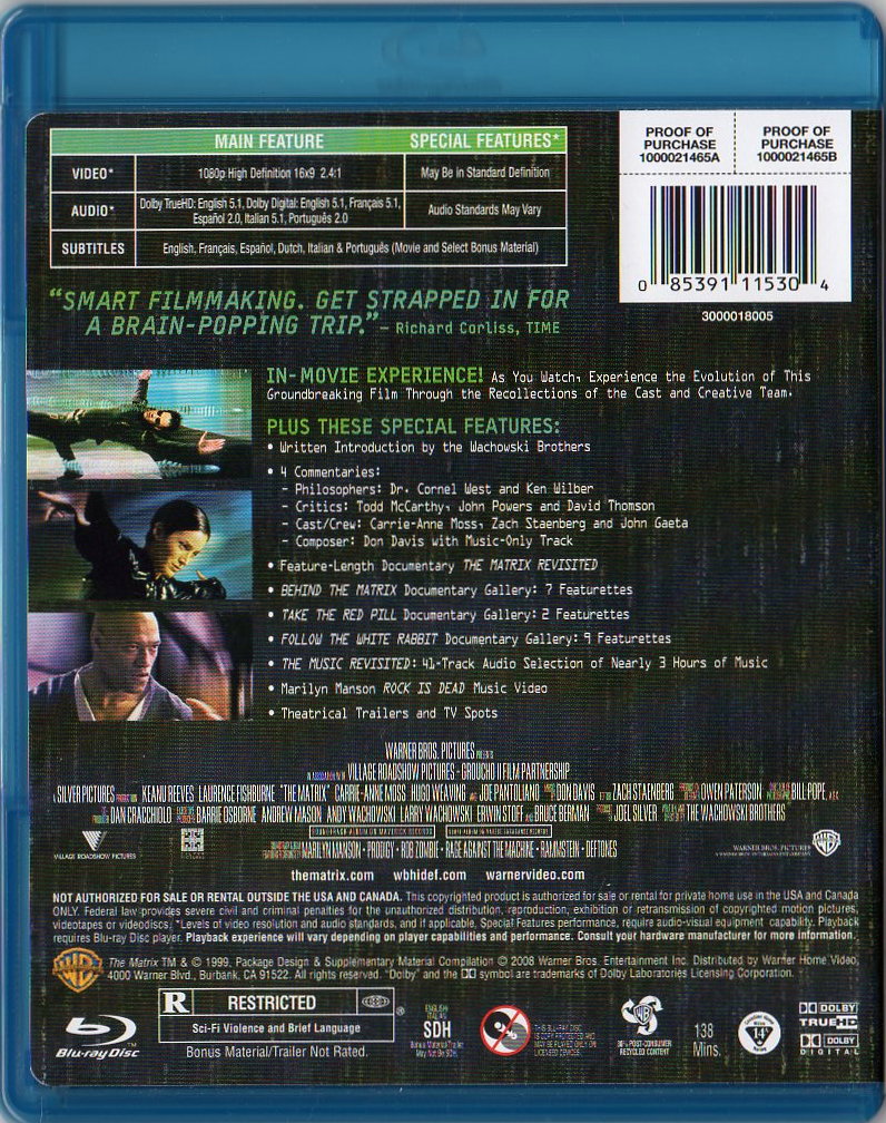 マトリックス(アルティメット・コレクション/US盤) | Blu-rayソフト