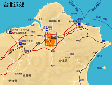 台湾北部地図