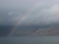 屈斜路湖に虹